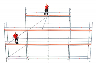 Byggstllning 12x6m med gaveltopp - Modul Stl i gruppen Byggnadsstllning / Modulstllning / Stllningspaket Modul - Stl hos Stllning.se (AA-2015-set)