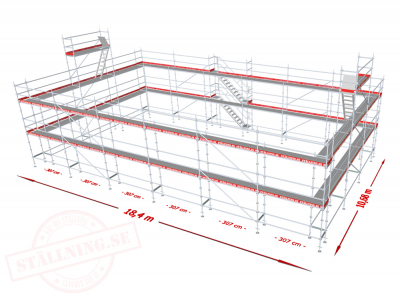 Byggstllning 354m - Modul Stl i gruppen Byggnadsstllning / Modulstllning / Stllningspaket Modul - Stl hos Stllning.se (AA-2033-set)