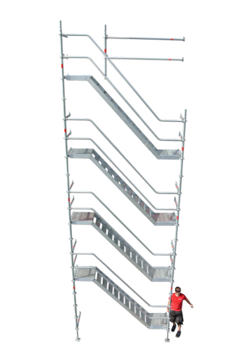 Trapptorn 10 m - Stl - Modul i gruppen Byggnadsstllning / Modulstllning / Trapptorn hos Stllning.se (AA-T0004)