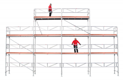 Byggstllning 12x6m med gaveltopp - Ram Aluminium i gruppen Byggnadsstllning / Ramstllning  / Stllningspaket - Aluminium hos Stllning.se (AL-100099-set)