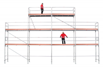 Byggstllning 12x6m med gaveltopp - Ram Stl i gruppen Byggnadsstllning / Ramstllning  / Stllningspaket - Stl hos Stllning.se (AL-2633-set)