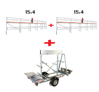 Stllningstrailer 120m Ramstllning - Aluminium i gruppen Stllningstrailer hos Stllning.se (TY-3012-set)