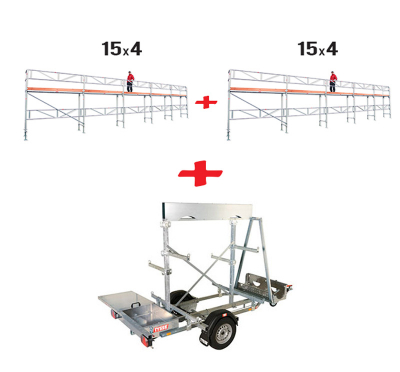 Stllningstrailer 120m Ramstllning - Aluminium i gruppen Stllningstrailer hos Stllning.se (TY-3012-set)