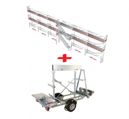 Stllningstrailer 115m Ramstllning med trapptorn - Aluminium