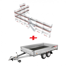 Boggitrailer 182m Ramstllning - Aluminium