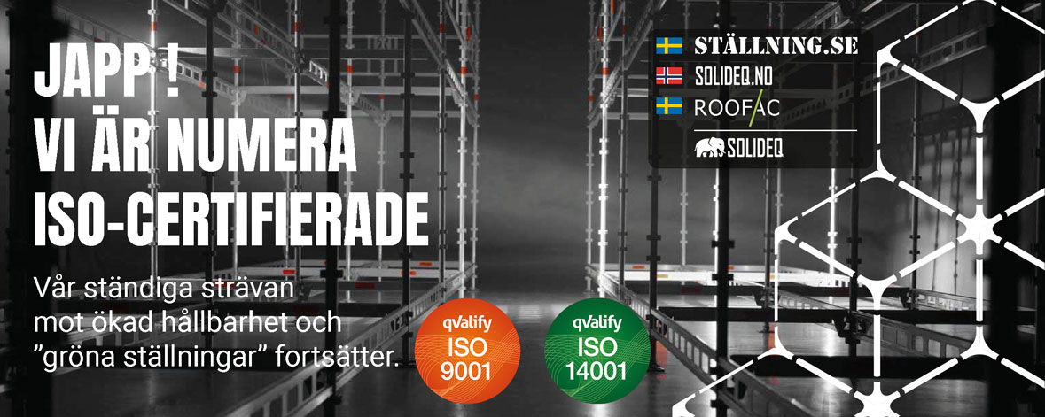 Vi är ISO-certifierade