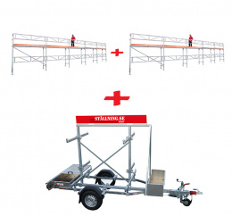 St�llningstrailer 120m� Ramst�llning - Aluminium