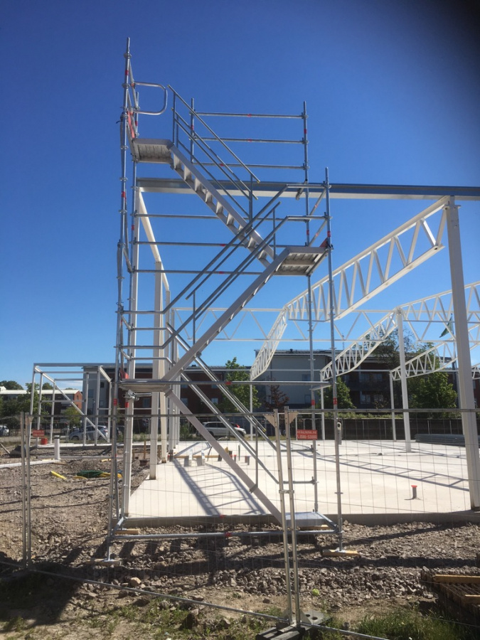 Frist�ende trapptorn 8 m - Modul st�l