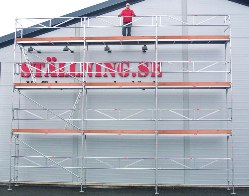 Byggst�llning 9x8m - Ram Aluminium