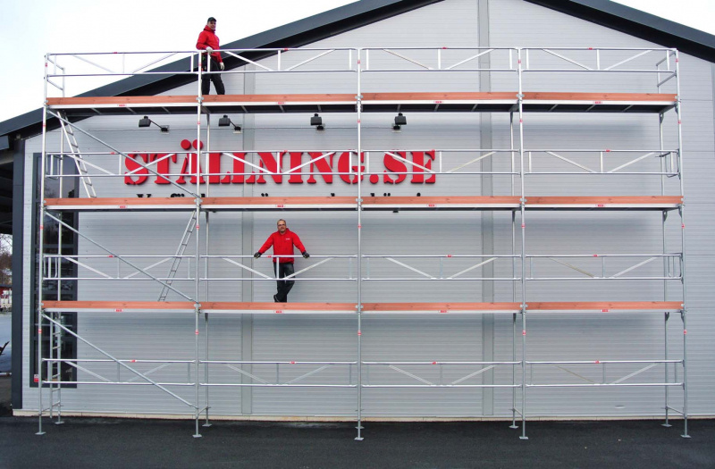 Byggst�llning 12x8m - Ram Aluminium