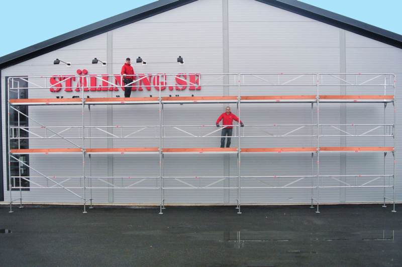 Byggst�llning 15x6m - Ram Aluminium