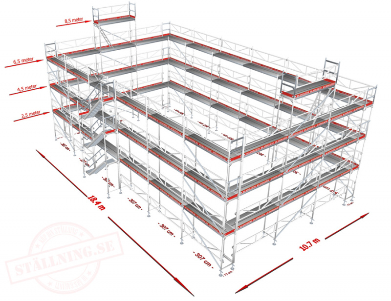 Byggst�llning 462m� - Ram Aluminium