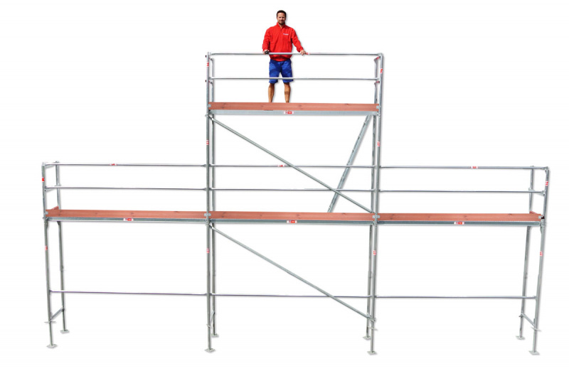 Byggst�llning 9x4m med gaveltopp - Ram St�l