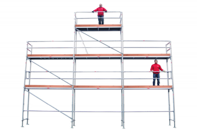 Byggst�llning 9x6m med gaveltopp - Ram St�l