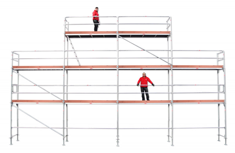 Byggst�llning 12x6m med gaveltopp - Ram St�l