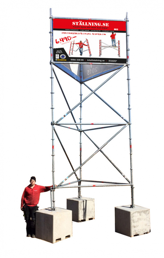 Skyltst�llning 3x7 meter 