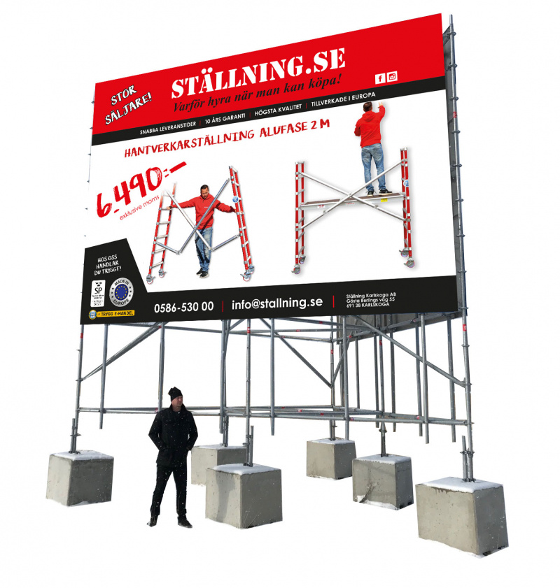 Skyltst�llning 6x7m