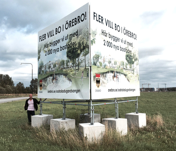 Skyltst�llning 6x7m