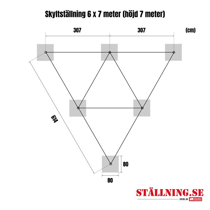 Skyltst�llning 6 x 6 x 7 meter