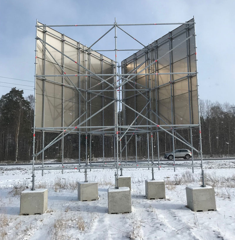 Skyltst�llning 6x7m