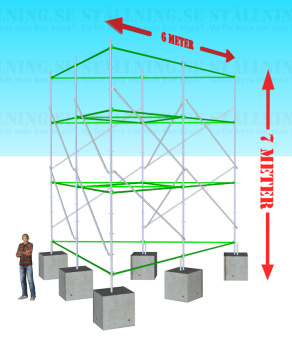 Skyltst�llning 6x7m