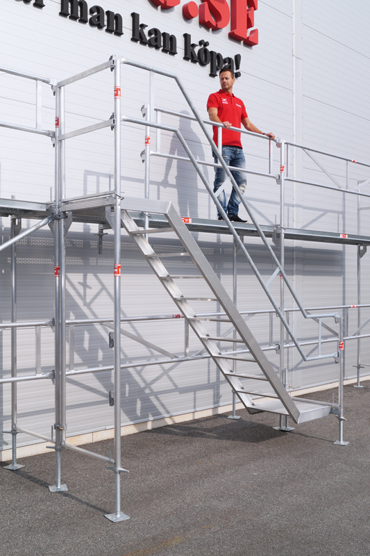 Trapptorn 4 m - Ram - Aluminium