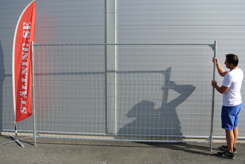 Byggstaket 100 m paket (f�rst�rkt) inkl. l�s & transporth�ck