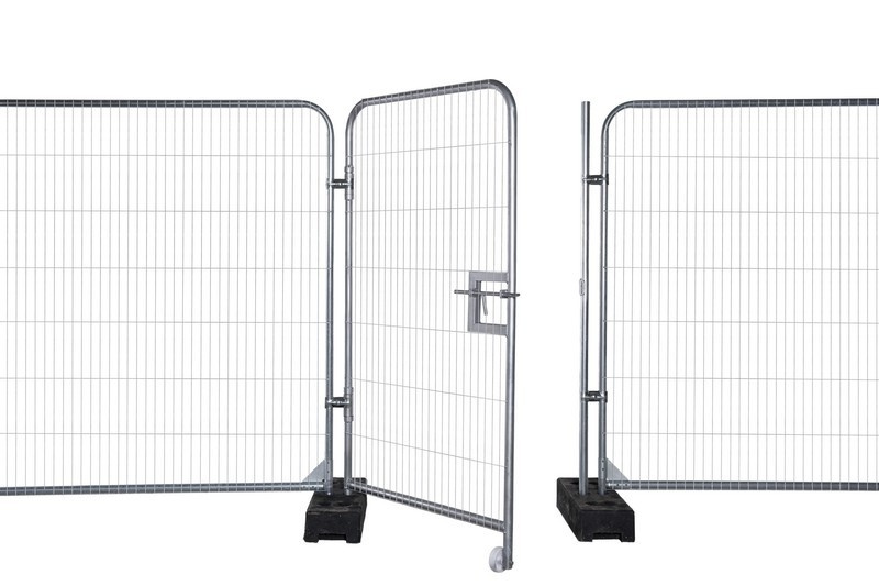 G�nggrind med l�sanordning och hjul