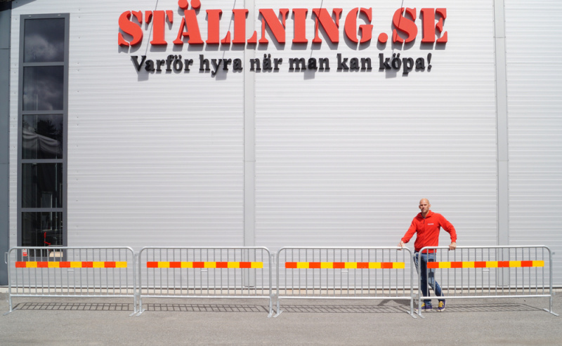 Kravallstakets 57 meterspaket inkl. transporth�ck