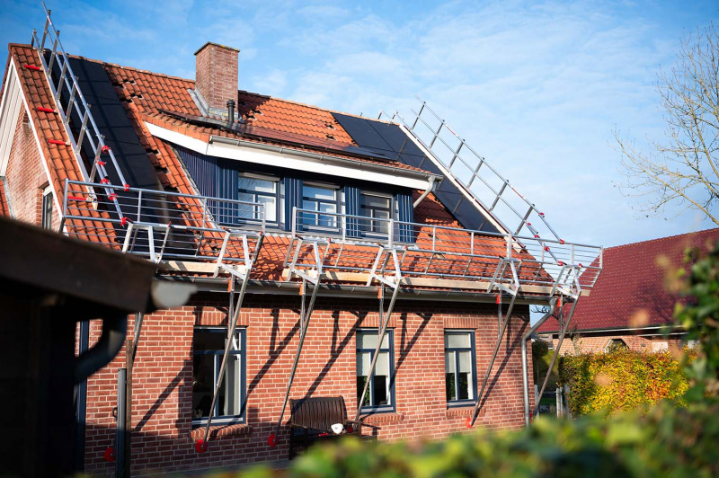 RSS Fallskyddspaket, Lutande tak