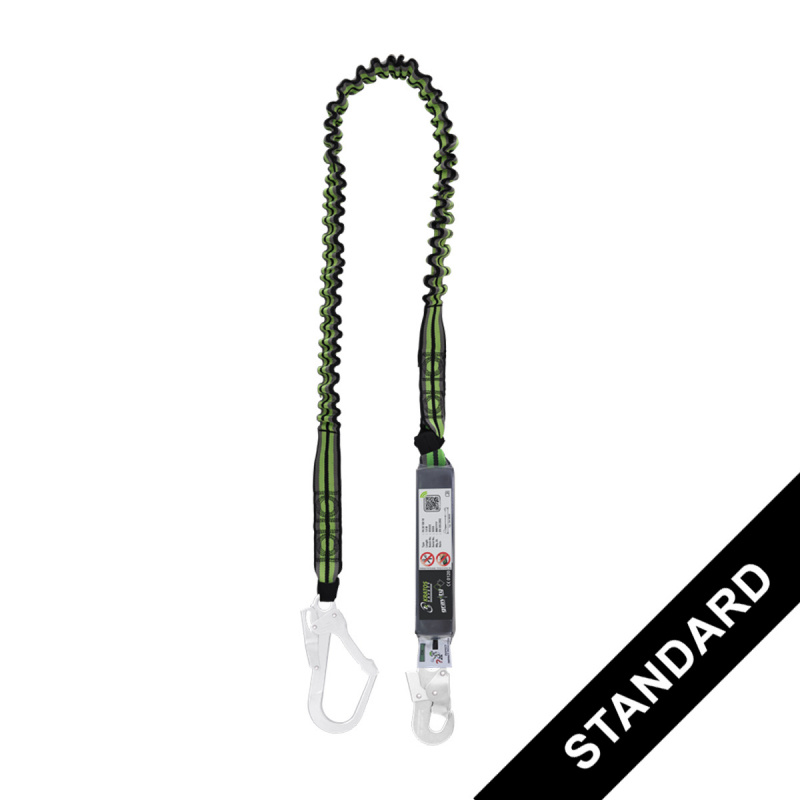 enkel hajkrok  2m med falld�mpare och stor karbin