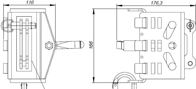 Universal f�ste till tripod vinch