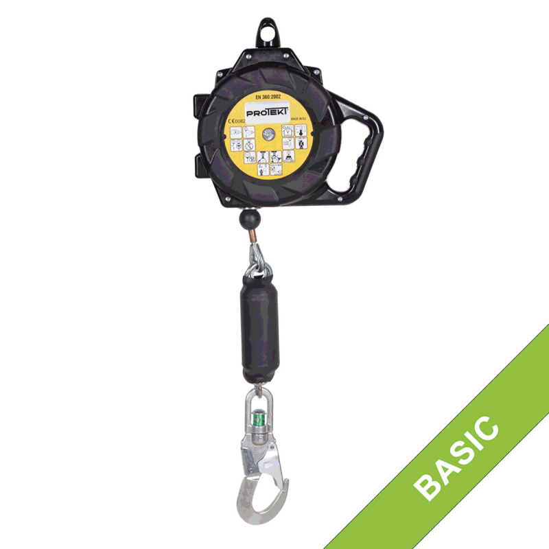 Fallskyddsblock med vajer och falld�mpare