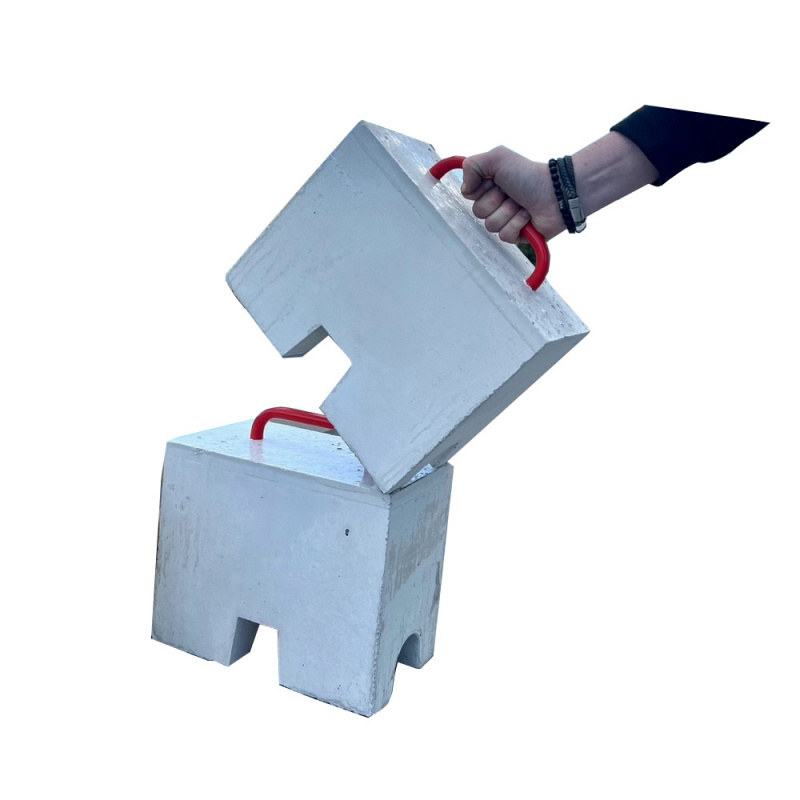 Betongblock 25kg f�r platta tak