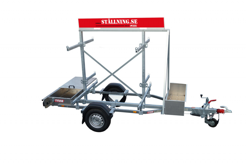St�llningstrailer utan st�llning 1300kg