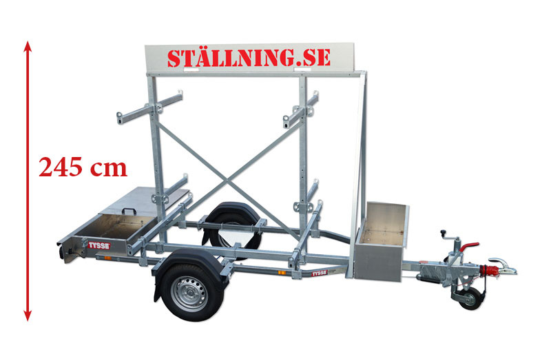St�llningstrailer utan st�llning 1300kg
