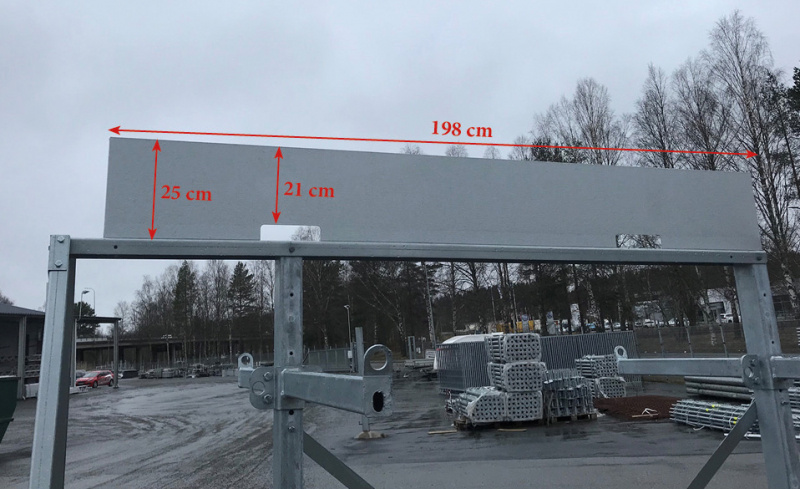 St�llningstrailer utan st�llning 1300kg