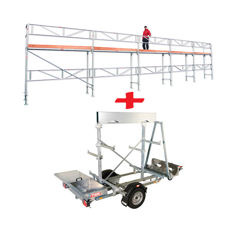 St�llningstrailer 60m� Ramst�llning - Aluminium