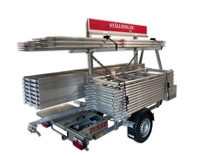 St�llningstrailer 60m� Ramst�llning - Aluminium