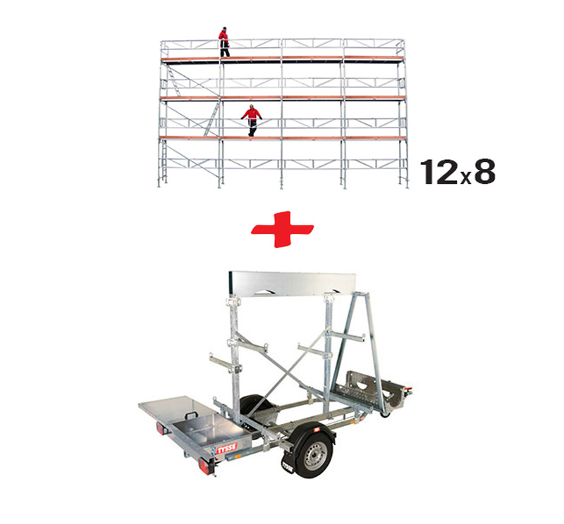 St�llningstrailer 96m� Ramst�llning - Aluminium