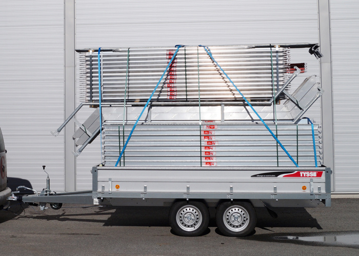 Boggitrailer 182m� Ramst�llning - Aluminium